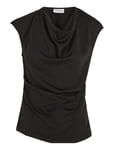 Calvin Klein Recycled Cdc Draped Top Svart