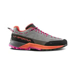 La Sportiva TX Guide Leather - Chaussures approche femme Grey / Cherry Tomato 40