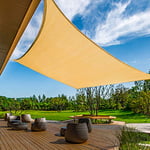 KANAGAWA Voile d'ombrage rectangulaire 3,5 x 4,6 m, Anti-UV pour terrasse, Jardin, pelouse, activités de Plein air