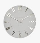 JOHN LEWIS NEW Thomas Kent Mulberry Wall Clock Silver Cloud - 12 inch (30cm)