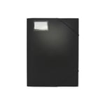 Mapp 3-klaff plast A3 svart