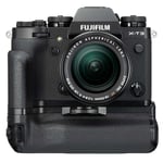 Fujifilm X-T3 + XF 18-55mm f/2.8-4 R LM OIS + VG-XT3 -järjestelmäkamera, musta