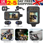 Motorcycle Dash Cam HD 1080P Dual-lens Camera Night Cycling Vision Recorder UK