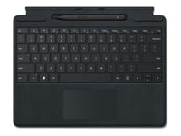 Microsoft Surface Pro Signature Keyboard - Tangentbord - Med Accelerometer, Pekdyna, Förvarings- Och Laddningsfack För Surface Slim Pen 2 - Bakgrundsbelyst - Svart - Kommersiell - Med Slim Pen 2