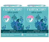 Natracare Organic Cotton Ultra Pads Super Plus 12 Pad (Pack of 2)- Plastic Free