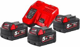 Pack de batteries 18V M18 NRG-502 3x5Ah + chargeur - MILWAUKEE TOOL - 4933451423