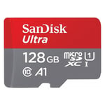 SanDisk Ultra microSDXC - Minneskort 128 GB A1 Klass 10 UHS-I U1 120 MB/s