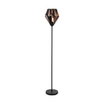 Floor Lamp Standing Light Black & Copper Shade 1 x 60W E27 Bulb Standard