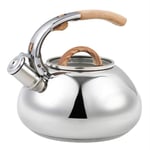 Stovetop Kettles Tea Pot 3L Leak Half-Cut Handle Stainless Steel Large Capacity Whistle Kettle Gas Induction Cooker General Household