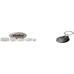 Yale IA-320G Sync Smart Home Alarm Grey, Compatible with Alexa, Google & Philips Hue. 6-piece kit, Self-Monitored, Geofencing, 200m range & AC-KF Sync Smart Home Alarm Accessory Key Fob, Black
