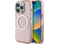 Guess Iml Metal Mountain Logo Magsafe Apple Iphone 16 Pro Fodral Rosa