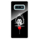 Unbranded Samsung galaxy s10e vitt mobilskal med glas geisha
