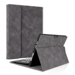 Microsoft Surface Pro 4 / 5 / 6 / 7 - Slim magnetisk læder cover - Grå