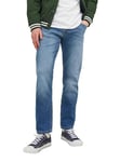 JACK & JONES Men's Denim Jeans Tapered Fit Button Fly Regular Rise, Blue Colour, UK Size 36W / 32L