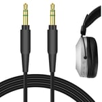 Geekria QuickFit Audio Cable Compatible with Audio-Technica ATH-MSR7, ATH-M50xBT2, Denon AH-MM300, AH-MM200, Denon AH-MM200 Cable, 3.5mm Aux Replacement Stereo Cord (5.6 ft/1.7 m)