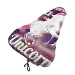 My Patron Saint is a Unicorn Bicycle Seat Cover Gel Bike Seat Covers Bicycle Saddle Pad for Women and Men Waterproof Rain with Drawstring,