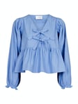 Bessie C Poplin Blouse - Light Blue