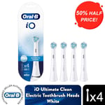 Oral-B iO Ultimate Clean Toothbrush Refill Replacement Heads White, 4 Pack
