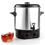 Klarstein Biggie - Preserves Cooker, Mulled Wine Machine, Electric, 27 litres, 2000 W, Temperature: 30° - 100°C, up to 120 Minutes, Spigot, Stainless-Steel, Insulated Plastic Handle, Silver