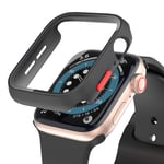 Black Hard Case for Apple Watch Series 3/2 with Screen Protector 38mm iWatch Bumper Overall Protective Cover