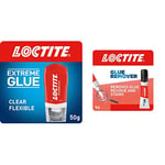 Loctite 2502610 Extreme Glue Gel, All-Purpose Clear Glue, Fast-Acting Clear Glue, Transparent, 1 x 50g & Glue Remover, Effective Adhesive Remover for Correcting Badly Bonded Items, 1 x 5g