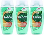 Radox Shower Gel Feel Refreshed 225ml | Body Wash | Eucalyptus Scent X 3