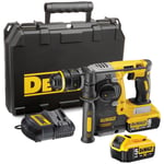 Dewalt 18V XR Brushless SDS Plus Hammer Drill +2x5ah Batteries Charger & Kit Box