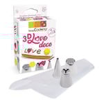 ScrapCooking Tyllset 3 st, Love 3D -