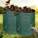 Lot De 2 Sac À Déchet De Jardin,Sac De Jardin Pliable Et Réutilisable,Sac Déchets Verts Avec Poignées,Sac De Jardinage De Grande Capacité,Étanche