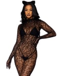 Sexy Leopard Catsuit - OneSize