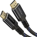 KabelDirekt – Câble HDMI 4K, gaine en nylon incassable – 5m – 4K@60Hz (Cuivre extra pour jusqu'à 18 Gbit/s et Ultra HD/4K, High Speed avec Ethernet, Blu-ray/PS5/Xbox Series X/Switch)