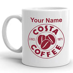 Costa Coffee Personalised Mug Cup. Your Name Printed Mug Coffee Tea Cup by CiderPressMugs®