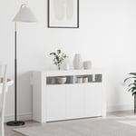 Vit Sideboard Vit Konstruerat trä 116 x 30 x 75 cm Modern