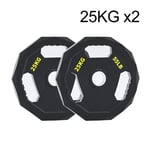 Barbell Plates Steel A Pair 2.5KG/5KG/10KG/15KG/20KG/25KG Olympic Weights 50mm/2inch Center Weight Plates For Gym Home Fitness Lifting Exercise Work Out Man and Woman (Color : 25KG/55lb x2)
