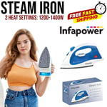 Steam Iron with Teflon Coated Soleplate Non-Stick Constant Steam Infapower 1400W