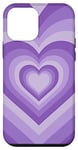 Coque pour iPhone 12 mini Violet Love Heart Groovy Coffee Latte Pattern Women Phone