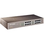 TP-LINK, nätverksswitch, 16-ports 10/100/1000Mbps, RJ45, metall, 19"