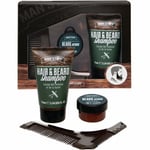 Mens Beard Grooming Gift Set Kit Shampoo Wax Shaping Tool Comb Trimming Guide