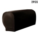 2 st PU-läder Soffa Armstödsskydd Skydd Stretch Vattentät för Soffa Stol Arm