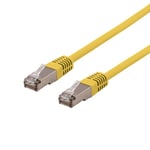 DELTACO Deltaco U/ftp Cat6a Patchkabel, Delta Cert, Lszh, 0,3m, Gul