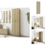 Skåp & garderober - Living Hallgarderob sonoma-ek 55x25x189 cm konstruerat trä