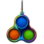 Mini Fidget Simple Dimple Toy,Interesty Kids Stress Relief Toys,Decompression Key Chain Pendant Toys for Kids and Adults Key Ring Toy Easily Attaches to Keys, Purse, Backpack (7.6cmx7.3cm, multicolor)