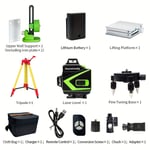 Niveau Laser Auto-nivelant 4D 16 Lignes Vert Puissant, Rechargeable, Multifonction avec Trépied et Capteur Infrarouge, Compact et Précise