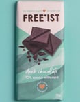 Free’ist Sukkerfri Mørk Melkesjokolade med Mintsmak 70 gram