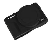 Étui pour Appareil Photo Gel de Silicone pour Canon PowerShot G7x Mark III Protection en Caoutchouc Souple Couverture Sac Noir