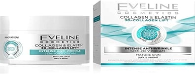 EVELINE 3D COLLAGEN LIFT INTENSE anti WRINKLE DAY and NIGHT CREAM 50ML