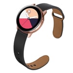 Apple Watch Series 5 40mm bi-color genuine leather watch band - Black Svart