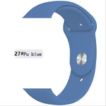 SQWK Strap For Apple Watch Band Silicone Pulseira Bracelet Watchband Apple Watch Iwatch Series 5 4 3 2 38mm or 40mm SM pu blue 27