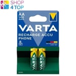 2 VARTA Recharge Phone Aa Batteries LR6 1600mAh Nimh HR6 Stilo 1.2V 2BL New