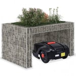 Garage för gräsklippare och blombädd 110x80x60 cm ståltråd